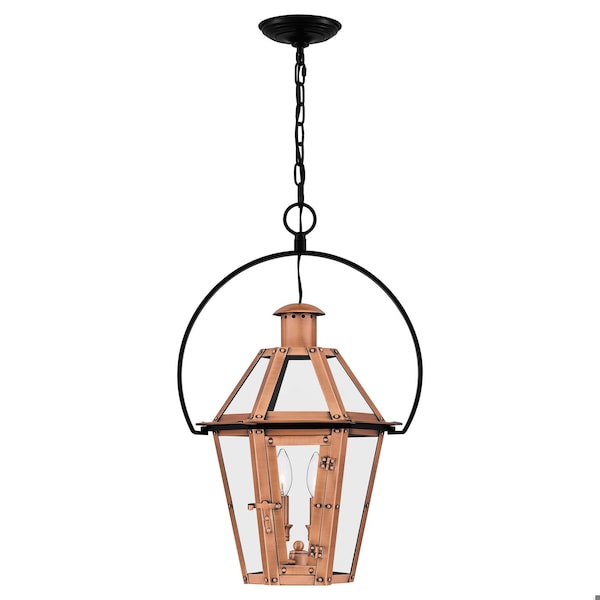 Quoizel Burdett 2-Light Aged Copper Pendant BURD2816AC - main